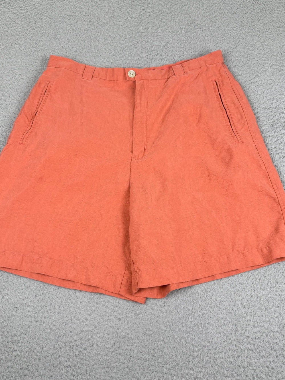Tommy Bahama Shorts Womens 8 Orange Coral Silk Lightweight Preppy Beach